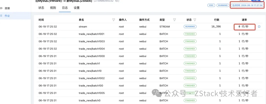 Check the timestamp of incremental replication